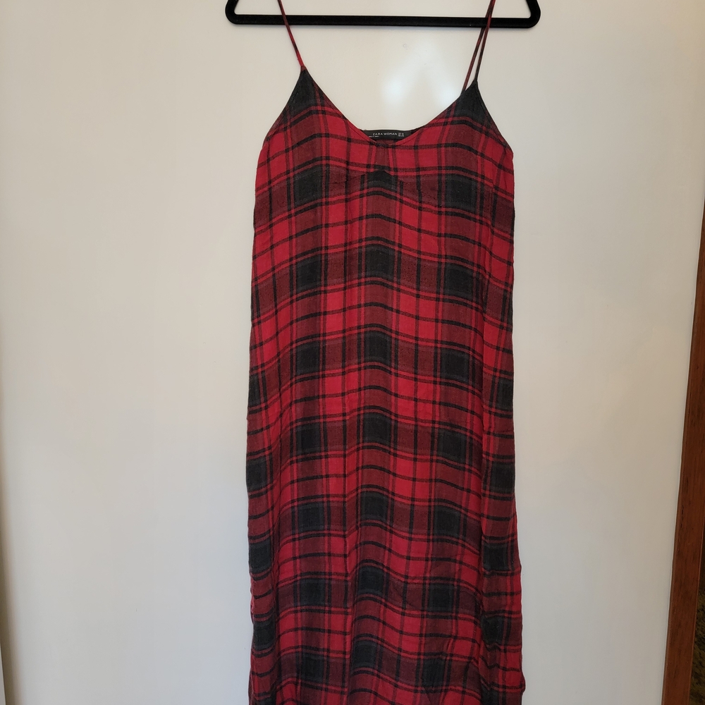 Zara Red and Black Plaid Chemise